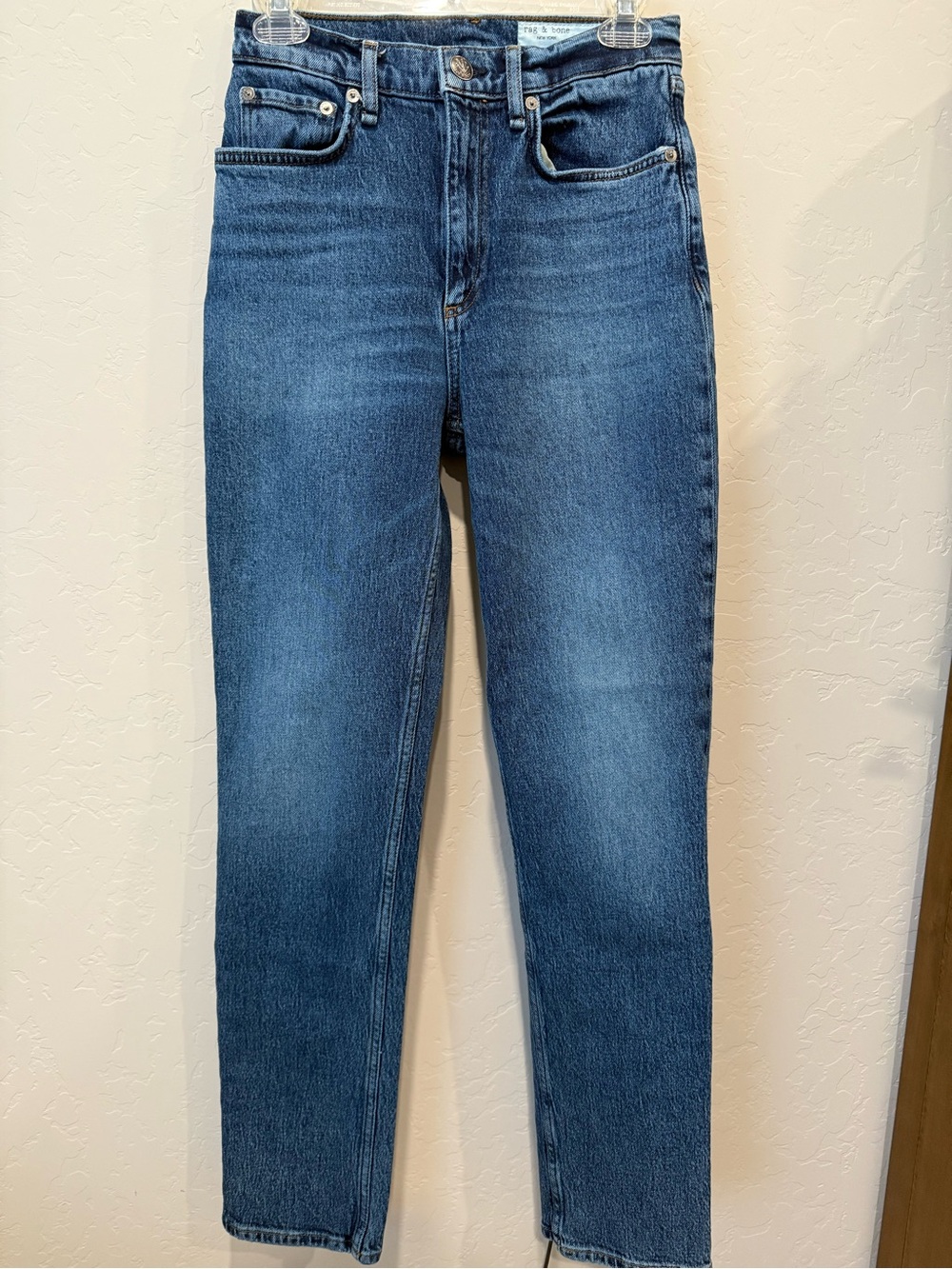 rag & bone Wren High Rise Slim Straight Jeans Dominique Wash